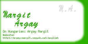 margit argay business card